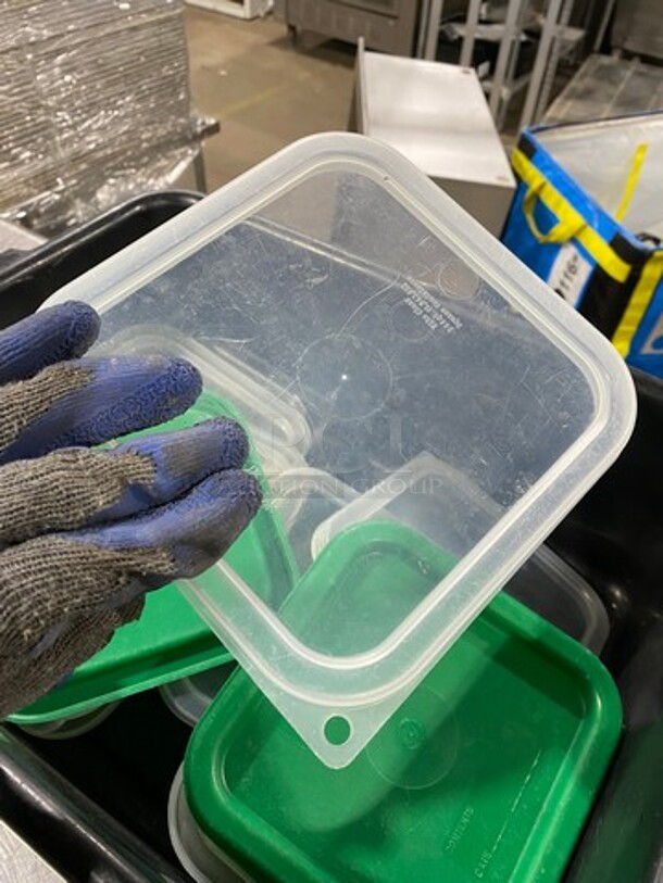 ALL ONE MONEY! Cambro Some Clear Some Green Poly Food Container Lids! - Image 5 of 5