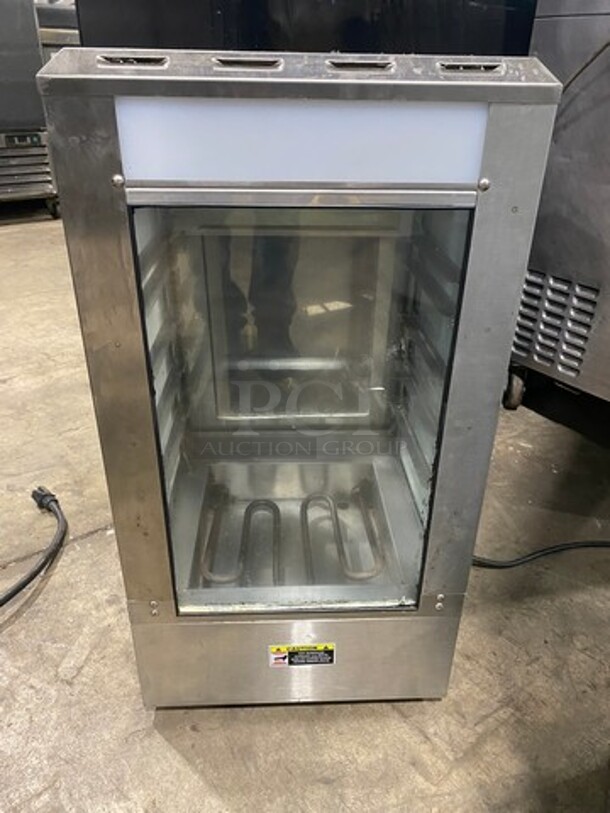 Antunes Commercial Countertop Heated Food Holding/ Display Cabinet Merchandiser! With Front Access Doors! Glass All Around! Stainless Steel Body! Model: SDC500 SN: 17091345 120V 60HZ 1 Phase - Image 3 of 9