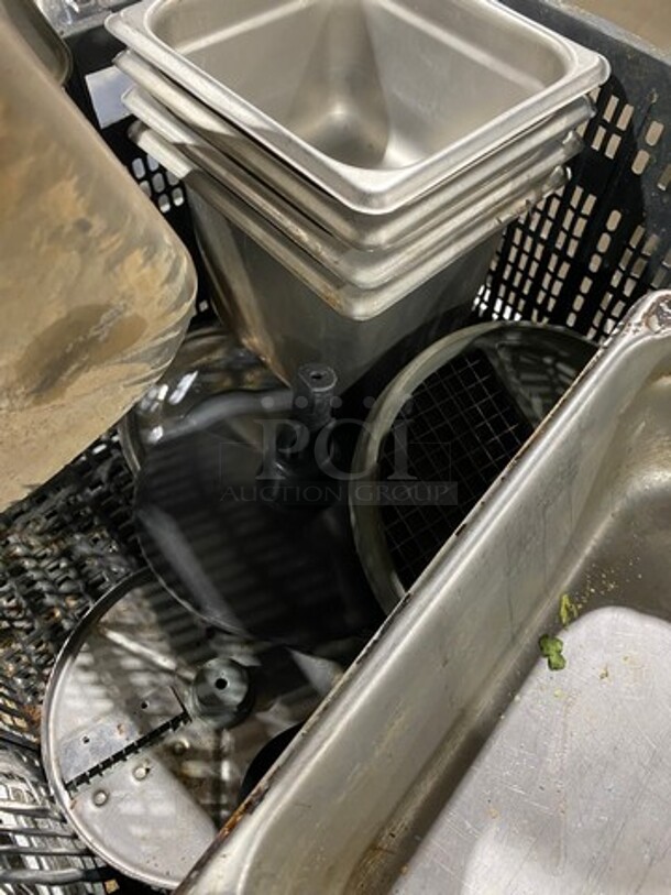 ALL ONE MONEY! MISCELLANEOUS! Includes Assorted Size Commercial Steam Table/ Prep Table Food Pans, Assorted Slicer/ Cutter Attachments! - Image 5 of 5
