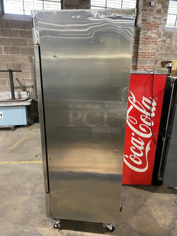 Turbo Air Commercial Single Door Reach In Freezer! Stainless Steel! On Casters! MODEL TSF23D SN:BE2F0006 115V 1PH - Image 3 of 10