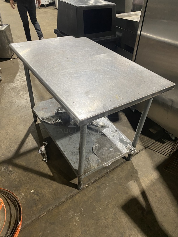 All Stainless Steel Work/Prep Table W/ Under Shelf! On legs! - Image 3 of 4