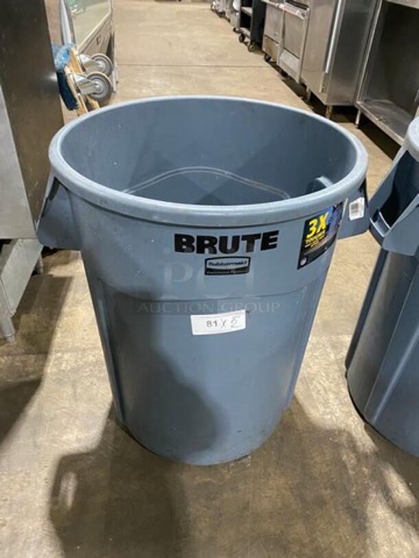 Rubbermaid Grey Poly Trash Can! 2x Your Bid! - Image 2 of 6