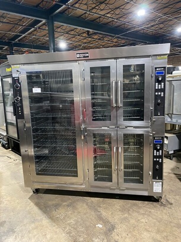 AMAZING! BEAUTIFUL!  Doyon Commercial Electric Powered Baking Oven And Proofer Oven Combo! With Steam Injection! With View Through Doors! With Metal Oven Racks! All Stainless Steel! On Casters! WORKING WHEN REMOVED! Model: JAOP12SL SN: 588350001212 208V 60HZ 3 Phase - Image 1 of 11