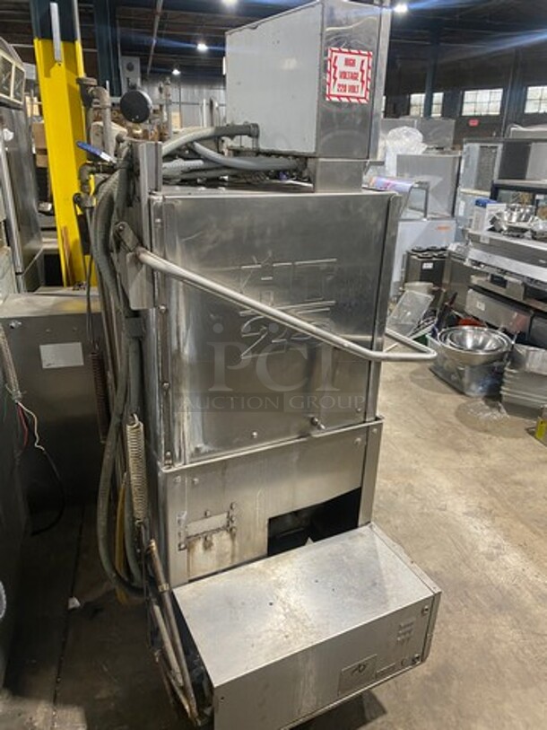 ADS High Temp Upright Pass Through Dishwasher! Model HT25! With Hot Water Booster! Model B13! All S.S.! On Legs!  - Image 4 of 9