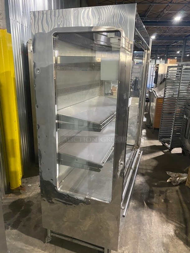 Karlos 200 UL Stainless Steel Refrigerated Commercial Grab N Go Open Merchandiser! On Casters! SN: 43587 230V 1PH - Image 4 of 10