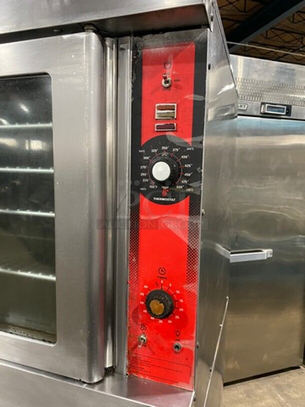 Vulcan Commercial Natural Gas Powered Double Deck Convection Oven! With View Through Doors! Metal Oven Racks! All Stainless Steel! On Casters! WORKING WHEN REMOVED!  2x Your Bid Makes One Unit! - Image 7 of 9