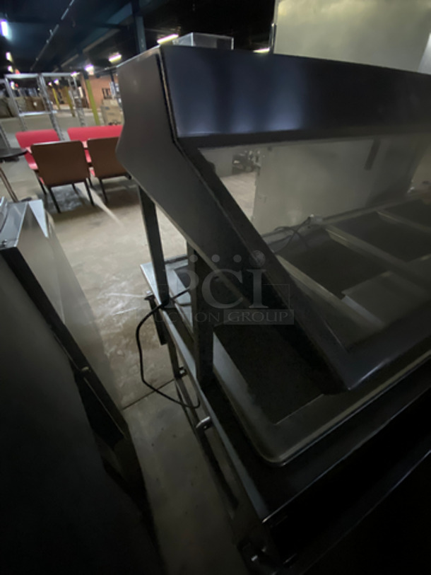 Atlas Metal Commercial 5 Bay Refrigerated Salad Bar/Cold Pan! With Sneeze Guard! Stainless Steel With Wooden Pattern Front! Model: WCMBT5 SN: 173995 115V 1 Phase - Image 2 of 7