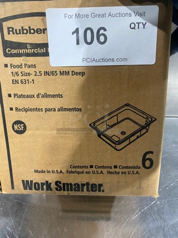 NEW! IN THE BOX! Rubbermaid Yellow Poly 1/6x2.5" Food Containers! - Image 2 of 7
