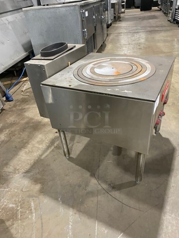 WOW! BRAND NEW! NEVER USED! Vulcan Commercial Natural Gas Powered 5 Ring Jet Burner Stock Pot! All Stainless Steel! On Legs! Model: SPR10005 SN: 481079555RS - Image 2 of 10