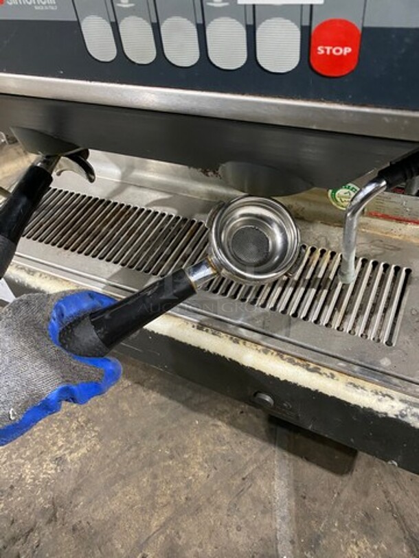 Nuova Simonelli Commercial Countertop 2 Group Espresso Machine! All Stainless Steel! On Legs! Model: V2 SN: 245458 208/240V25 - Image 6 of 12