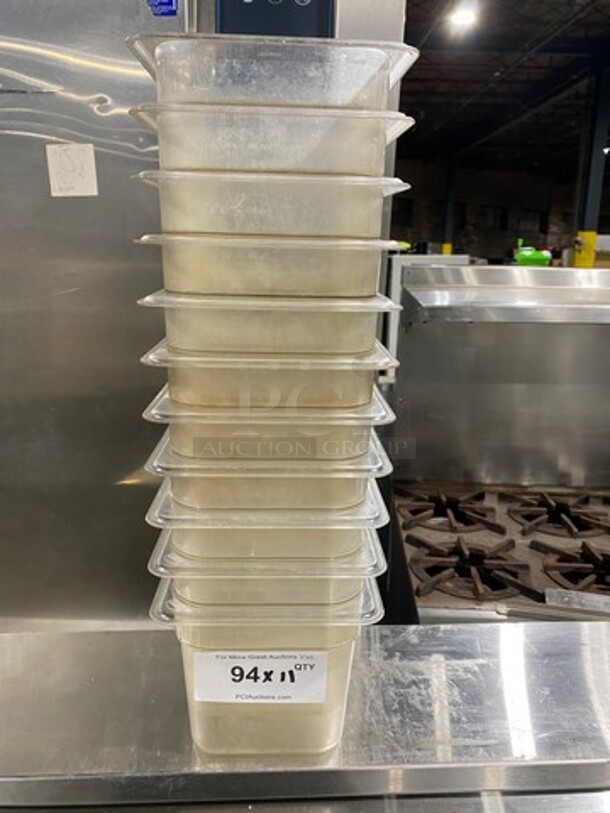 Cambro Clear Poly 1/6x6" Food Containers! 11x Your Bid! - Image 1 of 7