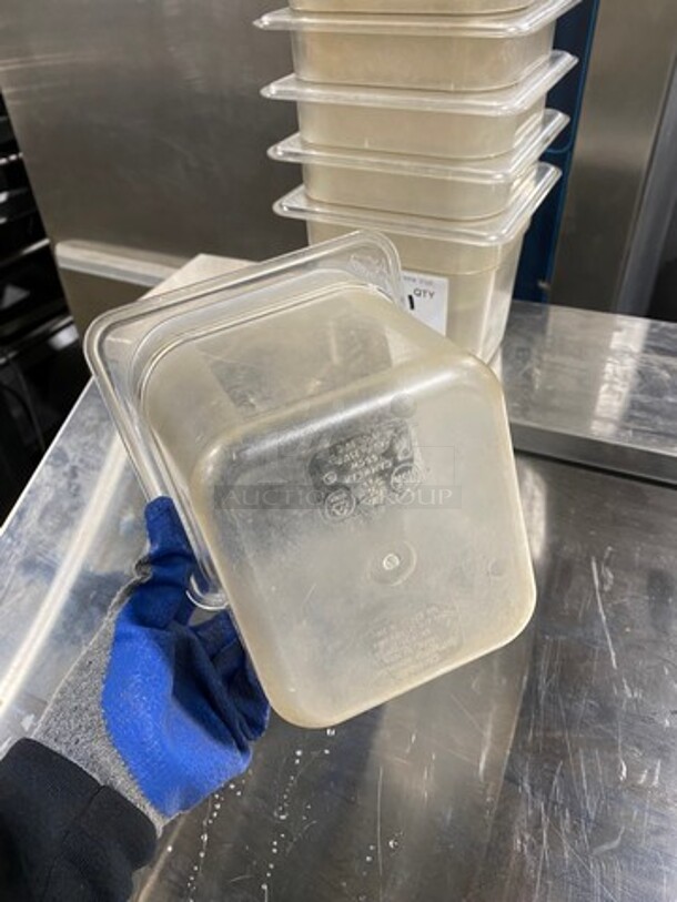 Cambro Clear Poly 1/6x6" Food Containers! 11x Your Bid! - Image 6 of 7