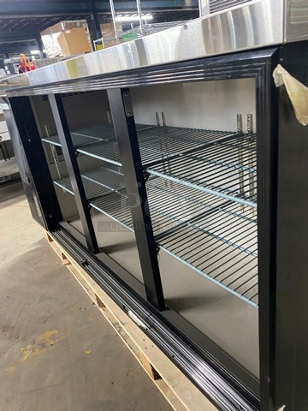 Dukers Commercial 3 Door Bar Back Cooler Merchandiser! Missing Doors! With Poly Coated Racks! Model: DBB72S3 115V 60HZ 1 Phase - Image 6 of 12