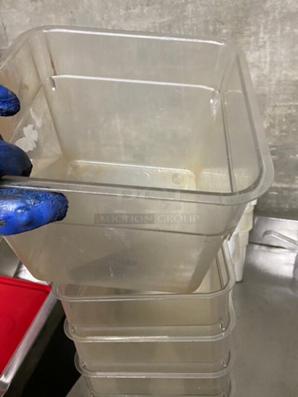 Cambro 6Qt Clear Poly Food Containers! 5x Your Bid! - Image 3 of 6