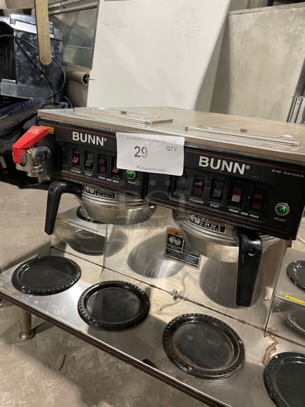 Bunn Commercial Stainless Steel Countertop Coffee Brewer! With 6 Warmers! With Hot Water Dispenser! On Legs! 120/208-240V 1 Phase! Model: AXIOM 0/6 TWIN! - Image 7 of 10