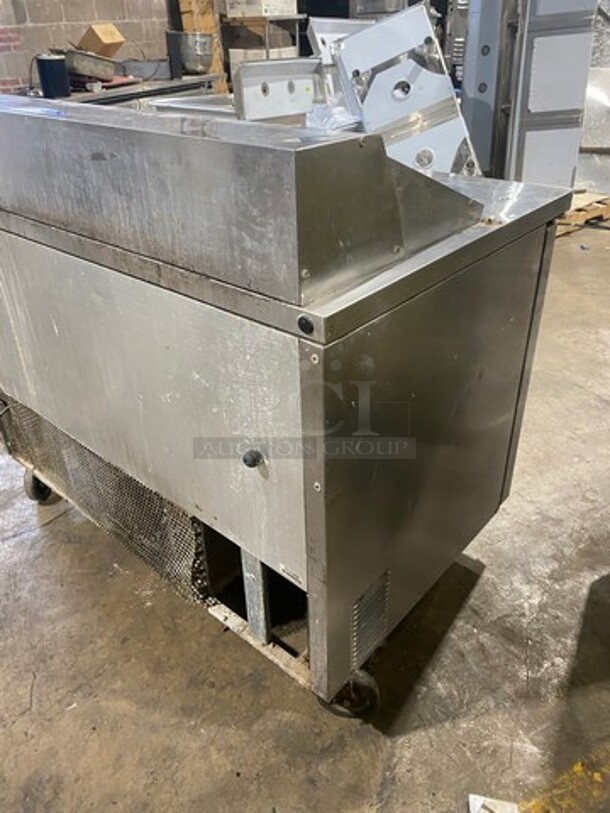 True Commercial Refrigerated Sandwich Prep Table! With 2 Door Underneath Storage Space! Poly Coated Racks! All Stainless Steel! On Casters! Model: TSSU4812 SN: 13727958 115V 60HZ 1 Phase - Image 4 of 11