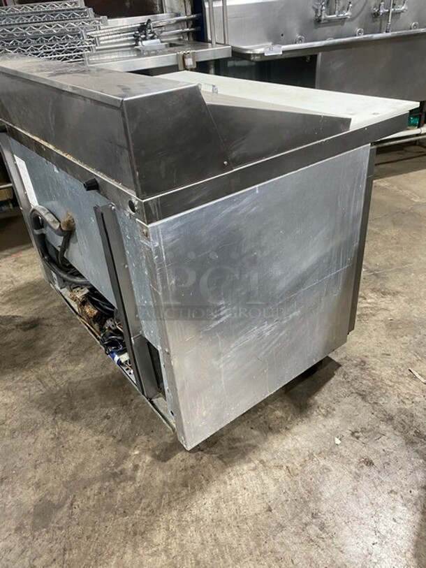 Continental All Stainless Steel Sandwich Prep/Bain Marie Table! With Poly Cutting Board! On Casters! - Image 4 of 10