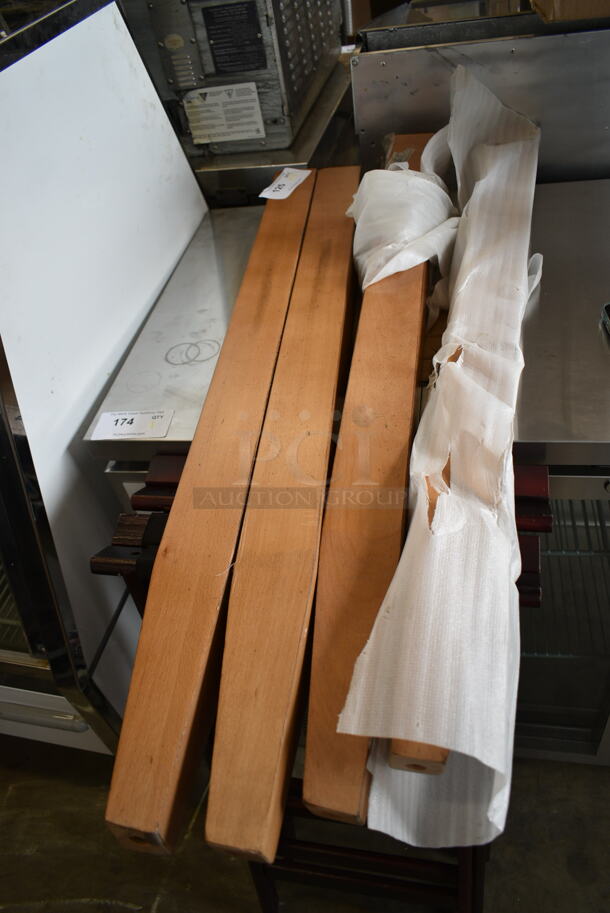 ALL ONE MONEY! Lot of 4 BRAND NEW SCRATCH AND DENT! 164TBLEGNT37 Wooden Legs. - Image 1 of 3