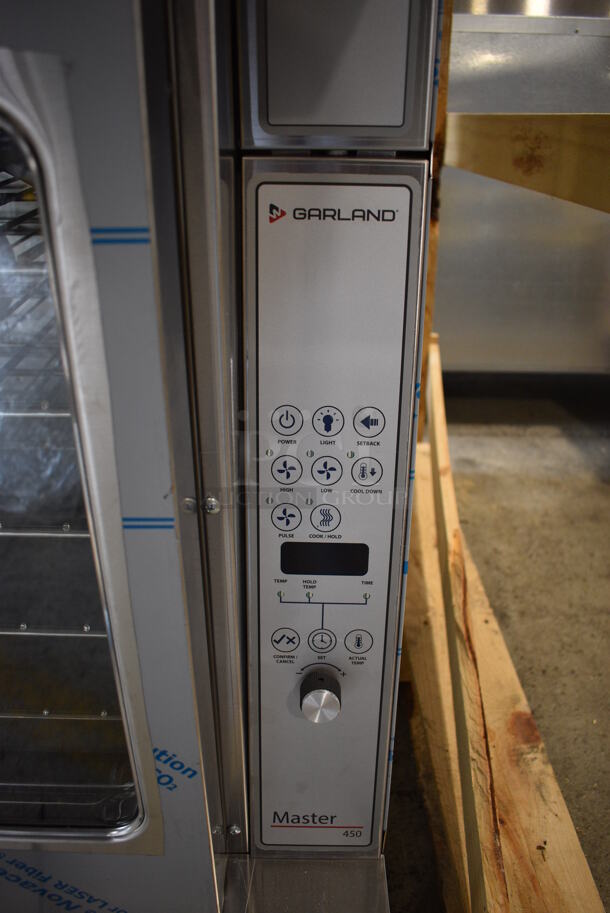 BRAND NEW! 2021 Garland Model MCO-GS-10 Stainless Steel Commercial Natural Gas Powered Full Size Convection Oven w/ view Through Doors, Metal Oven Racks and Thermostatic Controls. Stock Picture Used For Gallery. Does Not Include Legs. 60,000 BTU. 38x38x33 - Image 3 of 10