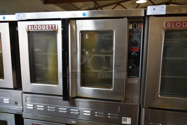 2 Blodgett Zephaire-200-G Stainless Steel Commercial Natural Gas Powered Full Size Convection Ovens w/ View Through Doors, Metal Oven Racks and Thermostatic Controls on Commercial Casters. 60,000 BTU. 2 Times Your Bid! - Image 2 of 9