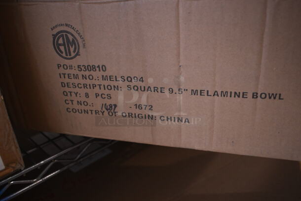 2 Boxes of 8 BRAND NEW!American Metalcraft MELSQ94 Endurance 125 oz. Square Melamine Serving Bowl. 2 Times Your Bid! - Image 5 of 5