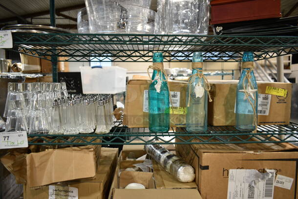 ALL ONE MONEY! Tier Lot of Various Items Including Glass Bottles, Salt Shakers and Beverage Glasses. - Item #1115588