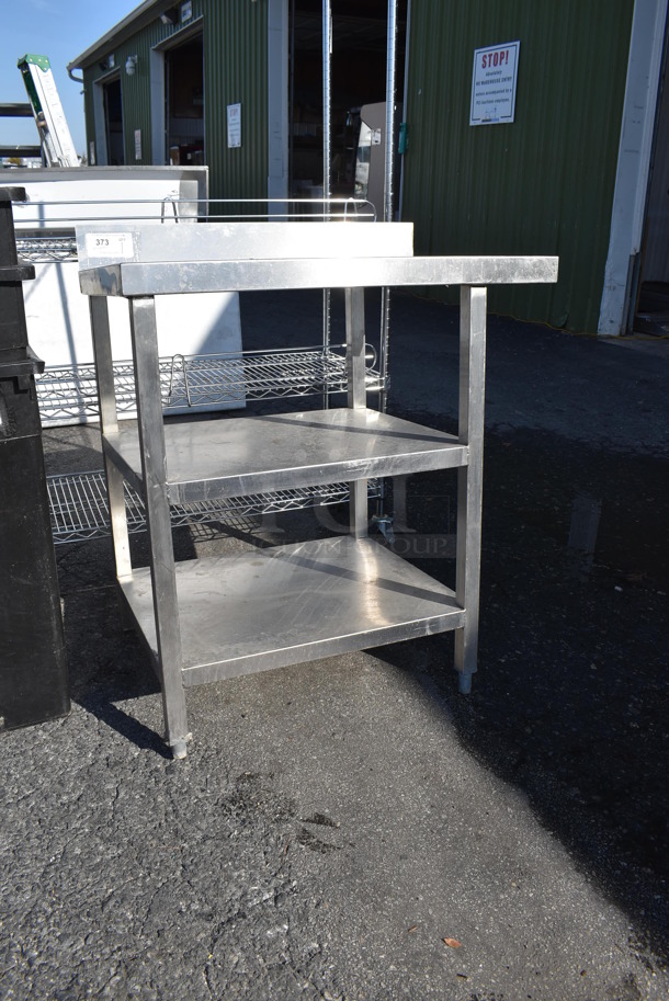 Stainless Steel Table w/ 2 Under Shelves and Back Splash. 34x24x40 - Image 3 of 6