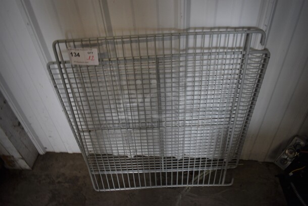 ALL ONE MONEY! Lot of 2 Gray Poly Coated Racks. 23.5x26.5x1