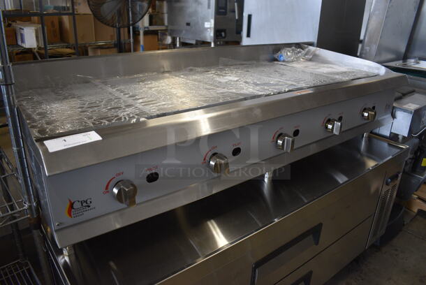 BRAND NEW SCRATCH AND DENT! CPG Model 351GMCPG60NL Stainless Steel Commercial Countertop Natural Gas Powered Flat Top Griddle. 150,000 BTU. 60x30x16 - Image 5 of 9