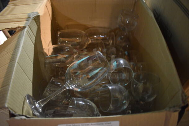 ALL ONE MONEY! Lot of Various Stemmed Glassware. Includes 3x3x8. (bar)