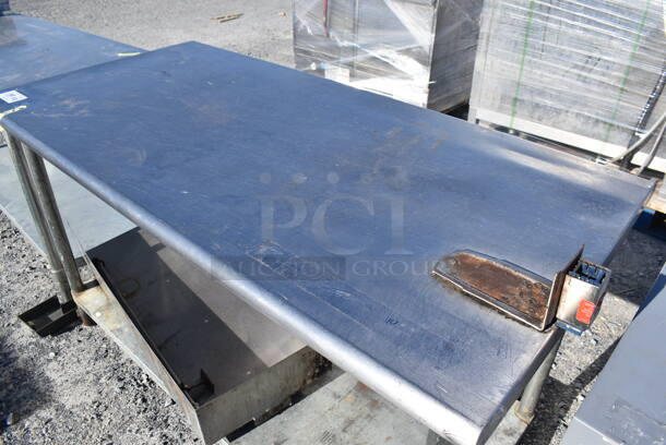 Stainless Steel Table w/ Metal Under Shelf and Commercial Can Opener Mount. 60x30x35 - Image 4 of 4