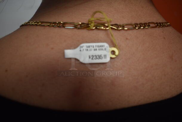 BRAND NEW! 24" 14K Yellow Gold Link Necklace - Image 4 of 4