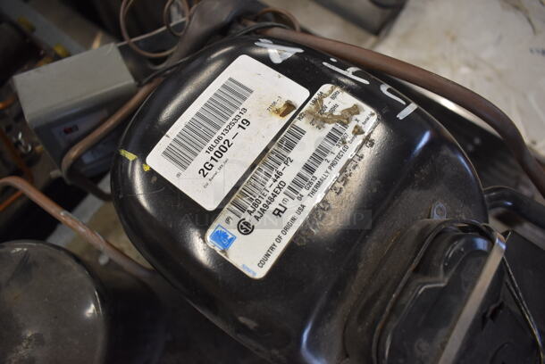 ALL ONE MONEY! Lot of Tecumseh AJ801ET-446-P2 Compressor and Metal Condenser. 208-230 Volts, 1 Phase. 26x20x32 - Image 4 of 4