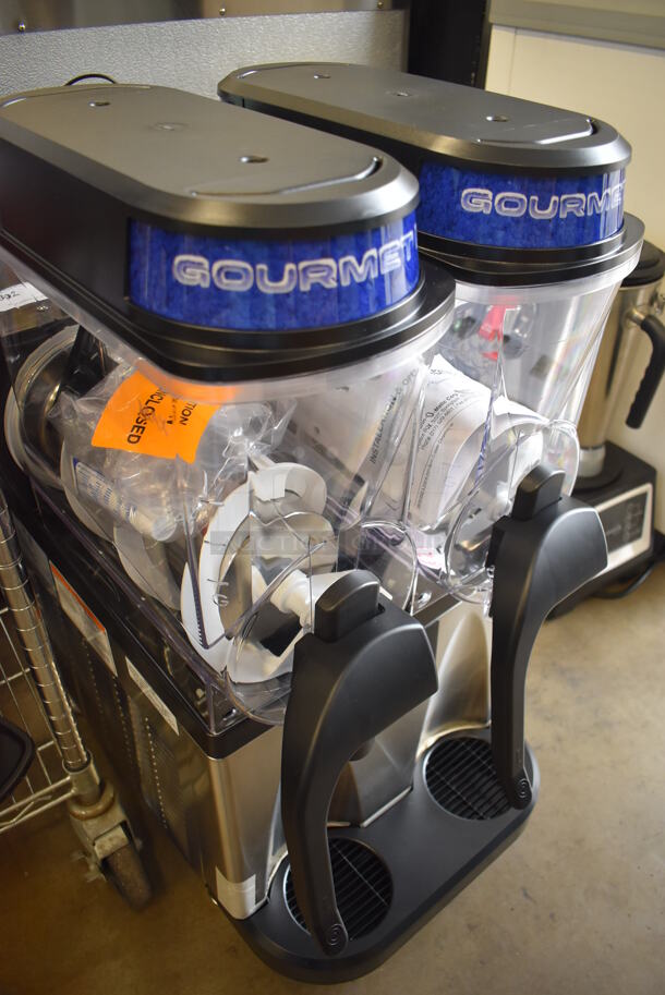 BRAND NEW! 2022 Bunn ULTRA NX Stainless Steel Commercial Countertop 2 Hopper Slushie Machine. 120 Volts, 1 Phase. 16x20x25. Tested and Working! - Image 3 of 9