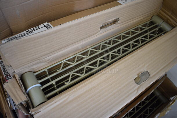 ALL ONE MONEY! Lot of 4 BRAND NEW! Metal Wire Shelves. 42x24x1.5 - Image 1 of 3