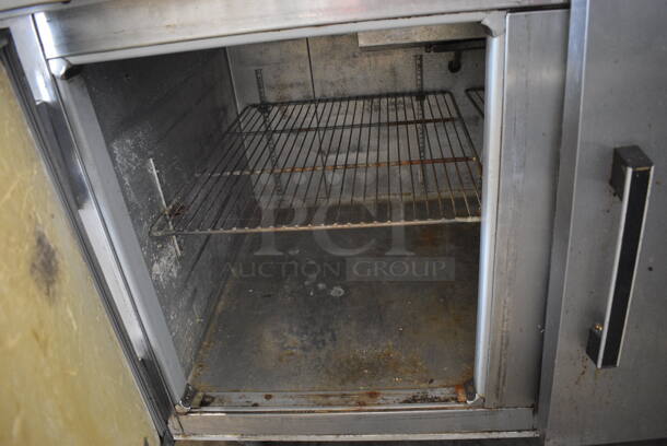 Migali Stainless Steel Commercial 2 Door Work Top Cooler. 115 Volts, 1 Phase. 64x34x40. Tested and Powers On But Does Not Get Cold. - Image 5 of 7