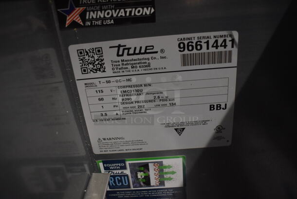 BRAND NEW! 2019 True T-50-GC-HC Stainless Steel Commercial Bottled Back Bar Cooler w/ 2 Sliding Lids. 115 Volts, 1 Phase. 49.5x27x34. Tested and Working! - Image 5 of 8