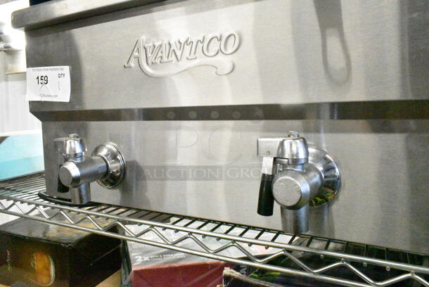 BRAND NEW SCRATCH AND DENT! 2023 Avantco 177F202 Stainless Steel Commercial Countertop Electric Powered 2 Bay Fryer w/ Lids and Metal Fry Baskets. 208-240 Volts, 1 Phase. - Image 3 of 8