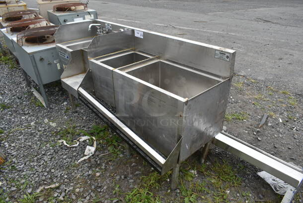Krowne Stainless Steel Commercial 2 Bay Ice Bin w/ 2 Sink Bays and Speedwell. - Image 2 of 11