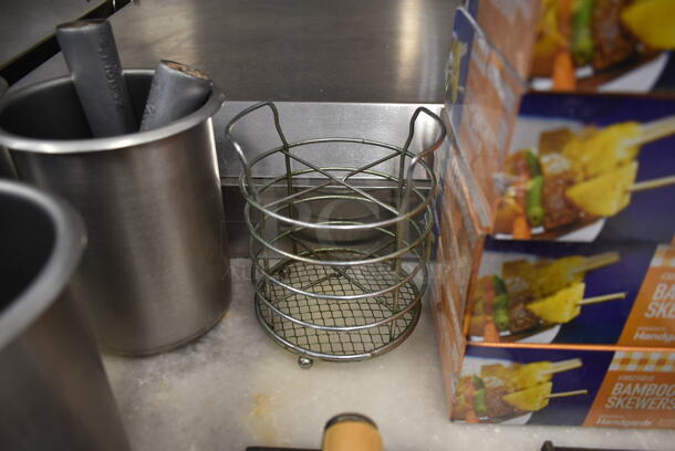 ALL ONE MONEY!  Lot of Various Items Including New Bamboo Skewers and Metal Bins - Image 8 of 8