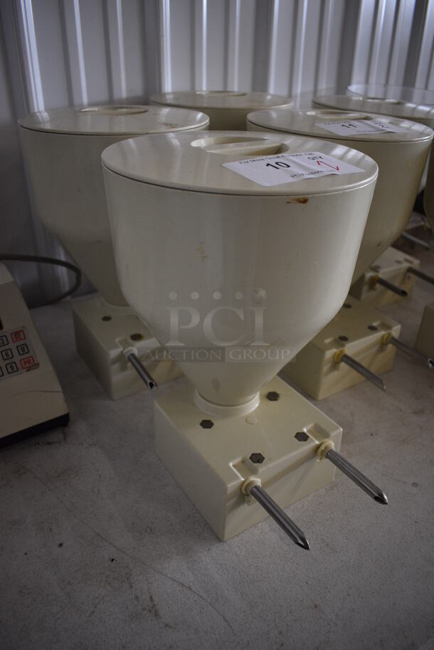 2 Poly Commercial Hoppers For Donut Pastry Filling Machine. Goes GREAT w/ Lot # 9! 9x11x13.5. 2 Times Your Bid!  - Image 2 of 4