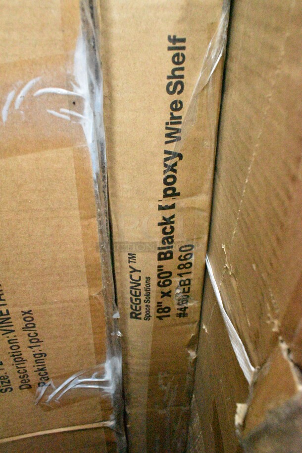 3 BRAND NEW SCRATCH AND DENT! Items Including 2 Green Finish Wire Shelves, Regency 460EB1860 18" x 60" NSF Black Epoxy Wire Shelf, 200812326 True 812326 Equivalent 60" x 32 1/8" Cutting Board Top. 3 Times Your Bid!  - Image 4 of 5