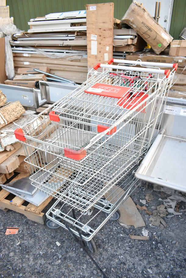 2 BRAND NEW SCRATCH AND DENT! Metal Shopping Carts. 2 Times Your Bid! - Image 2 of 5