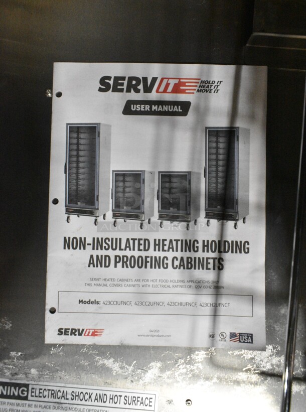 BRAND NEW SCRATCH AND DENT! 2024 ServIt 423CH1UFNCF Full Size Uninsulated Holding Cabinet with Clear Door. 120 Volts, 1 Phase. Tested and Working! - Image 6 of 9
