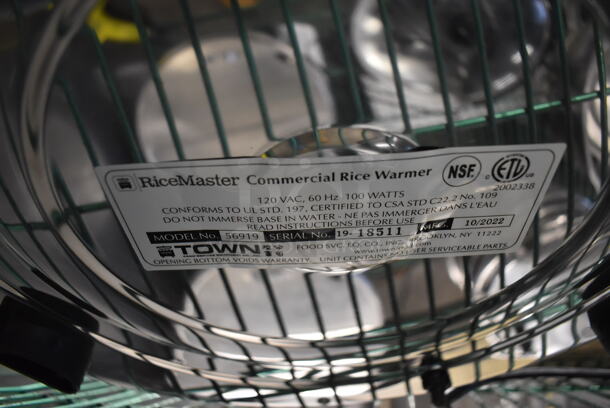 BRAND NEW SCRATCH AND DENT! RiceMaster Town 56919 Stainless Steel Commercial Countertop 92 Cup Rice Warmer. 120 Volts, 1 Phase. 18x16x16. Tested and Working! - Image 5 of 5