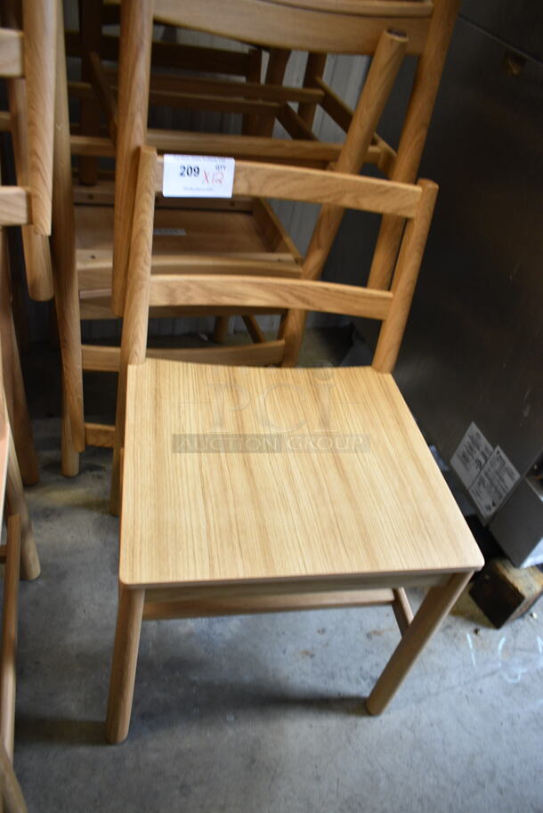 12 Wooden Dining Height Chair. 12 Times Your Bid!  - Image 4 of 8