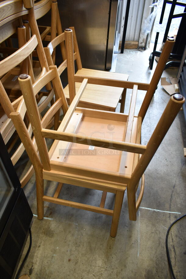 12 Wooden Dining Height Chair. 12 Times Your Bid!  - Image 5 of 8