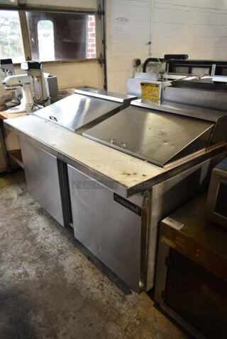 Continental SW60-24M Stainless Steel Commercial Sandwich Salad Prep Table Bain Marie Mega Top on Commercial Casters. 115 Volts, 1 Phase. Tested and Working!
