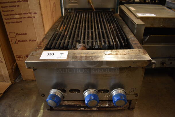 Jade Range Stainless Steel Commercial Countertop Natural Gas Powered Charbroiler Grill. 18.5x28x13