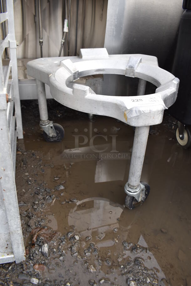 Metal Commercial Mixing Bowl Dolly on Commercial Casters. 22x22x15 - Image 2 of 4